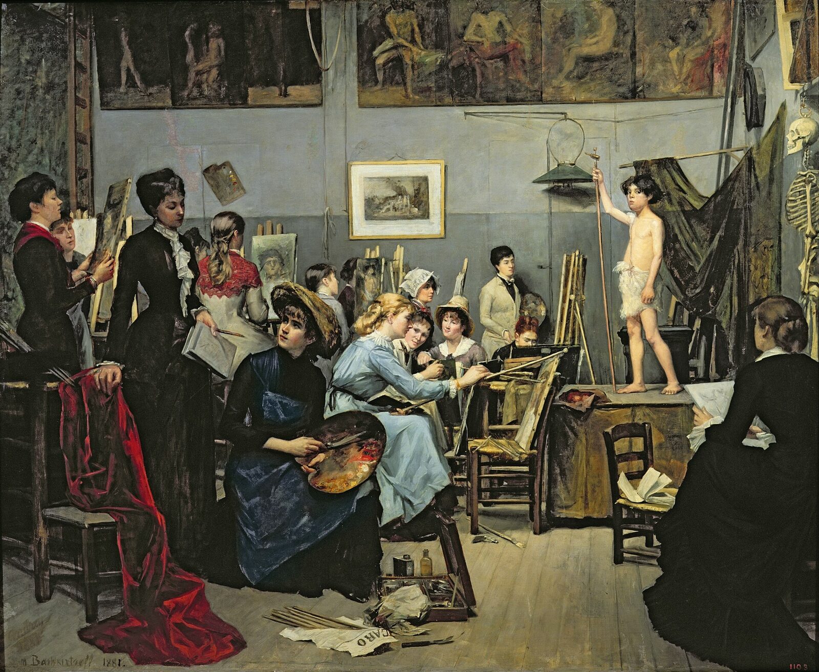 L'Atelier Julian (1881), oil on canvas, Dnipro Art Museum, Ukraine