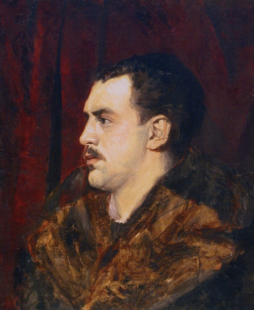 Portrait of a young man, Paul Bashkirtseff, painted by his sister Marie in 1876
